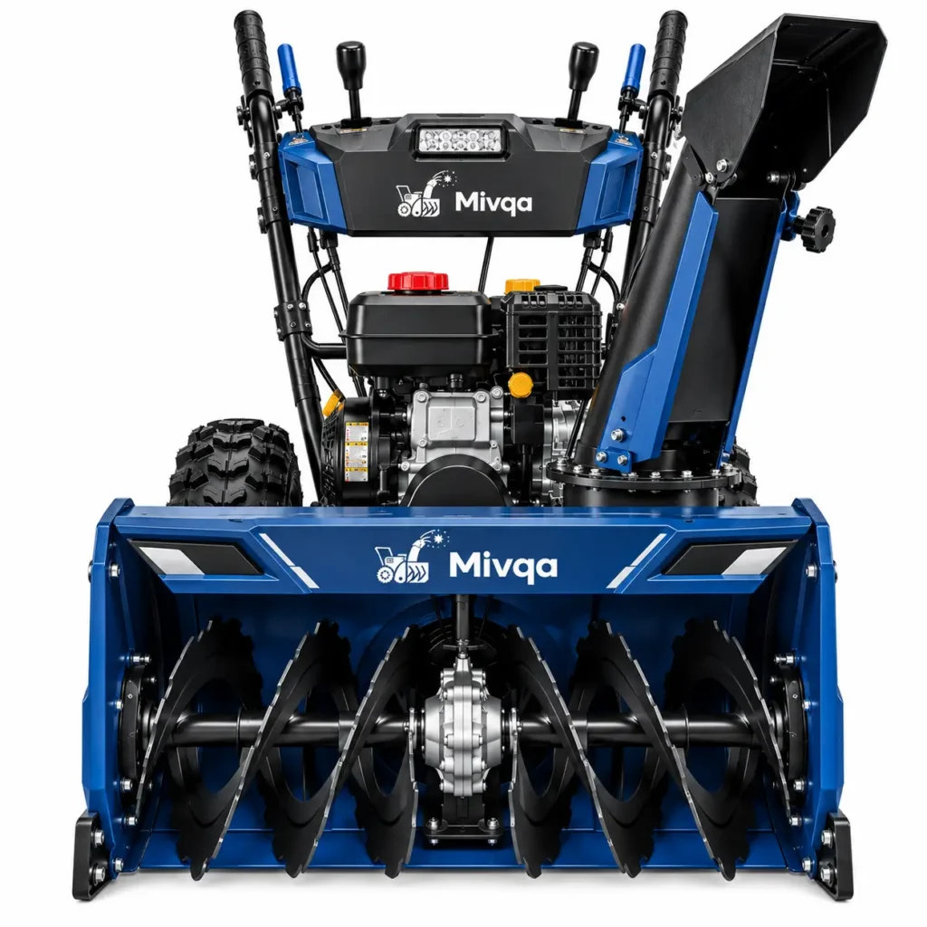 mivqa two stage snow blower serrated auger